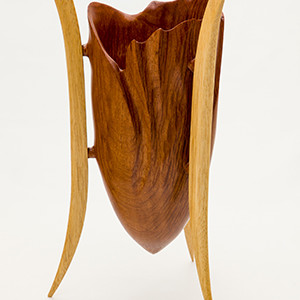 Vince Rush, Vase with Wooden Legs, sheoak, silver ash
